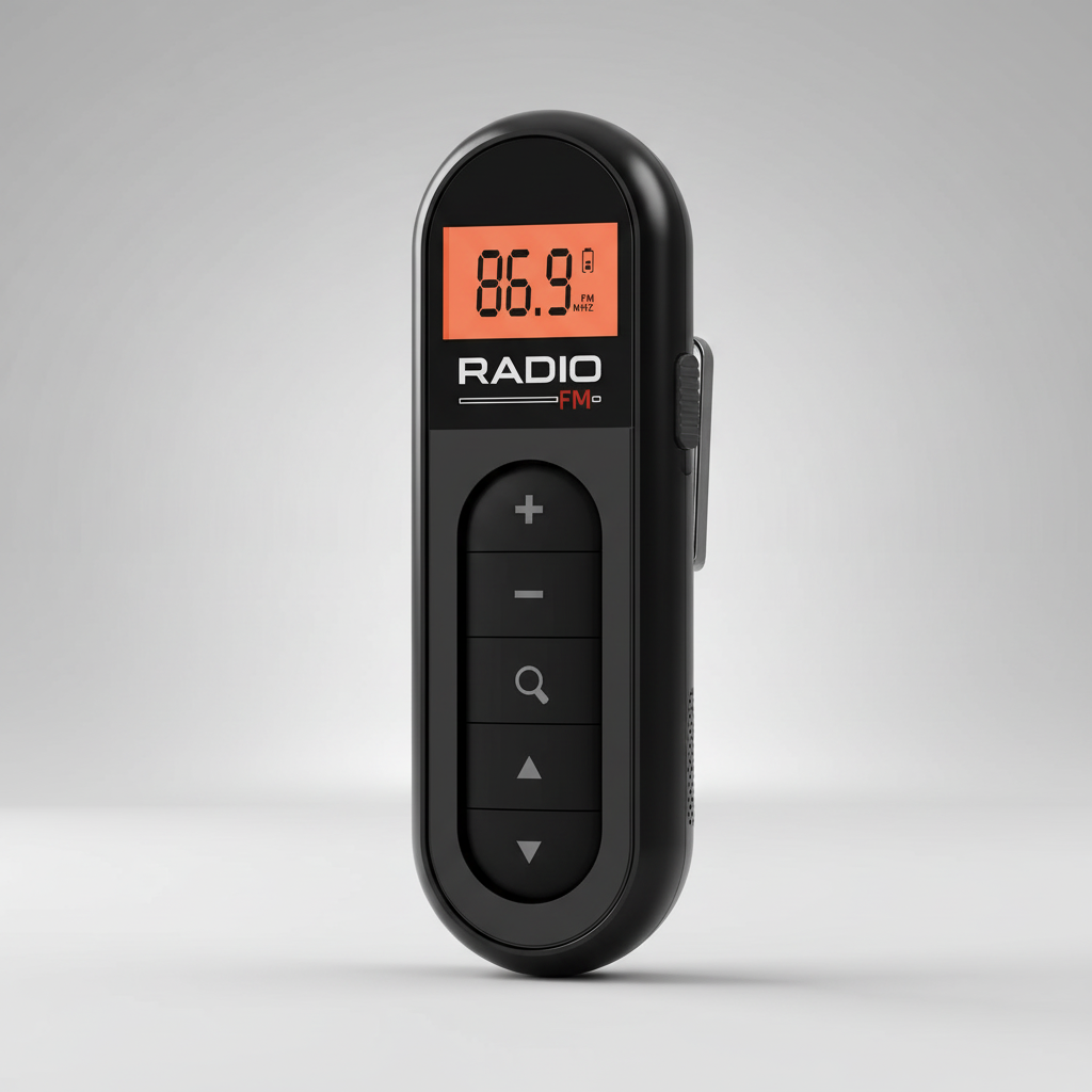 Tragbares aufladbares Taschen-UKW-Radio mit beleuchtetes Display
