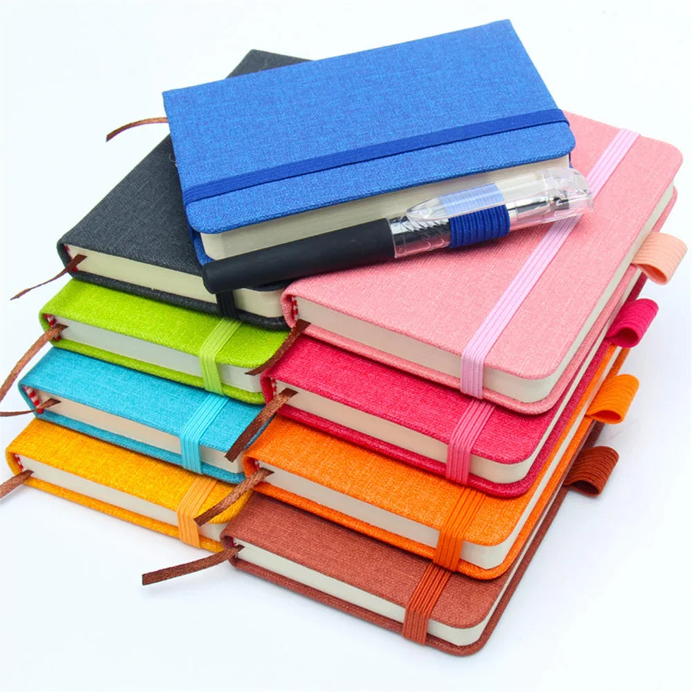 A7 Taschennotizbuch mit Spiralbindung und Stifthalter