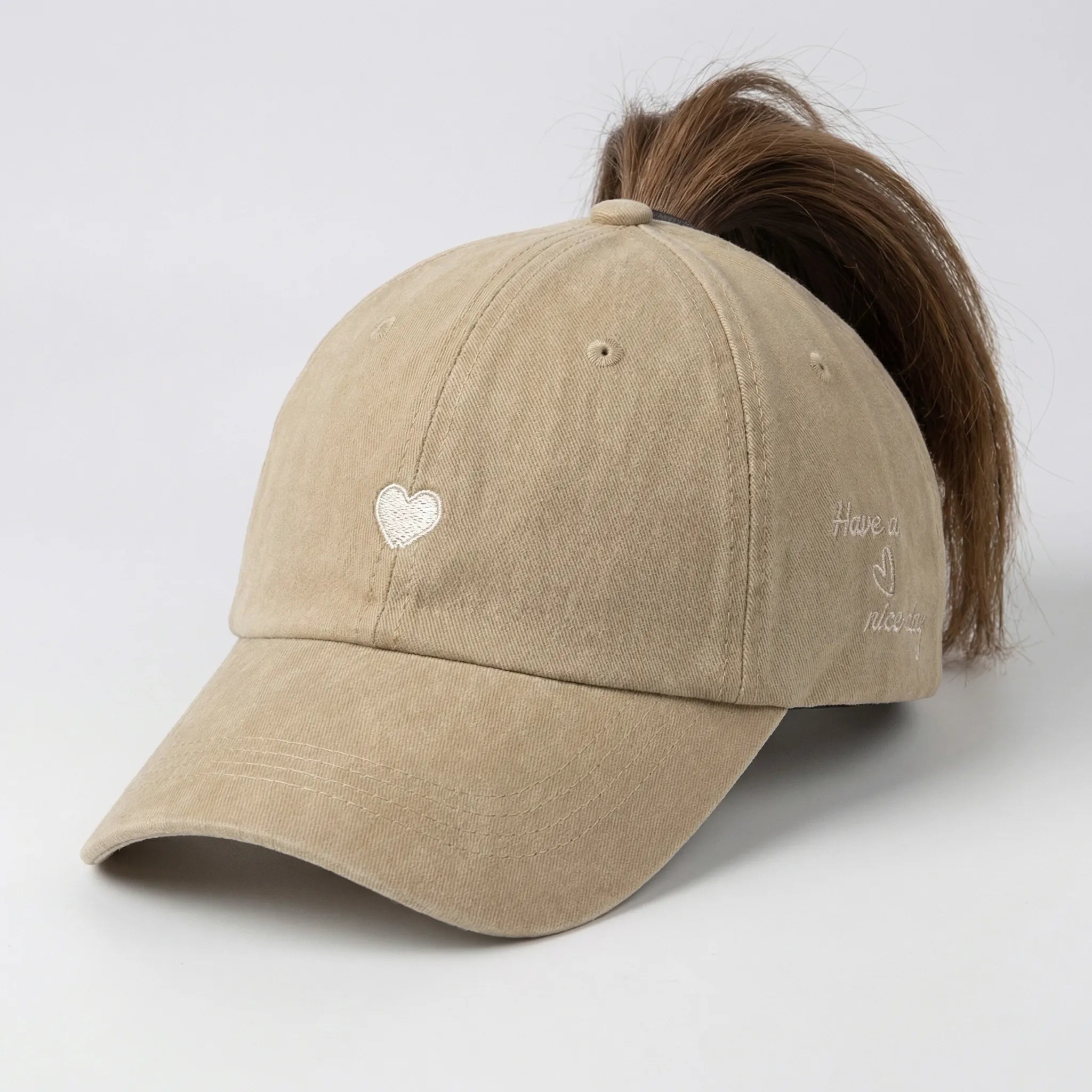 Ponytail Baseballmütze mit offener Rückseite verstellbarer Snapback