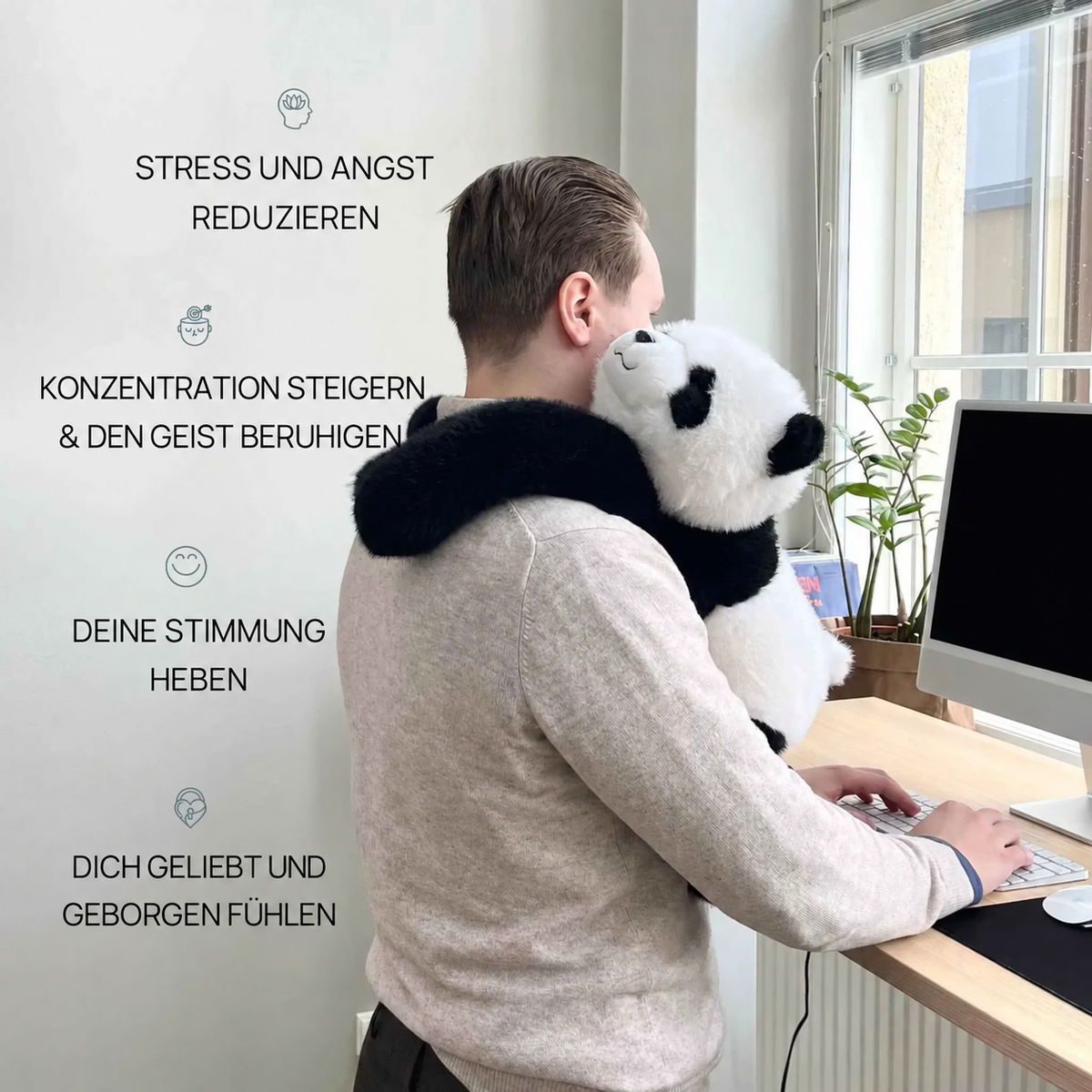Nordspur | Pookie der Panda gewichtetes Kuscheltier