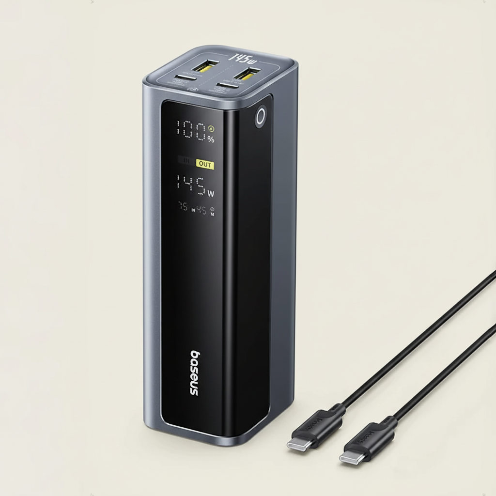 Powerbank 20800mAh schnellladen mehrere Anschlüsse Metallgehäuse