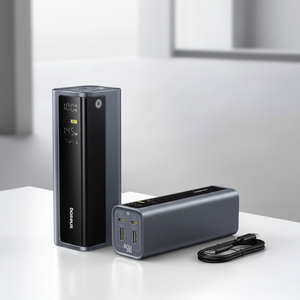 Powerbank 20800mAh schnellladen mehrere Anschlüsse Metallgehäuse