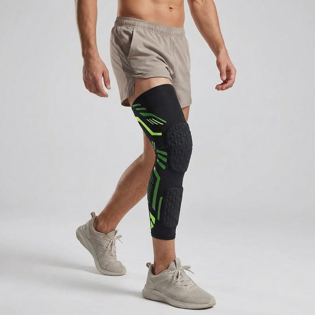 Knie-Kompressionsärmel mit Polsterung für Sport und Erholung