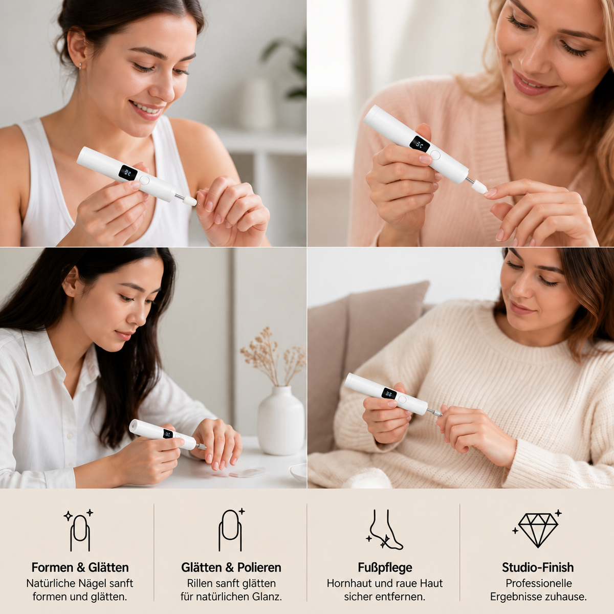 Nordspur | Professionelles elektrisches Nagelfräser-Set