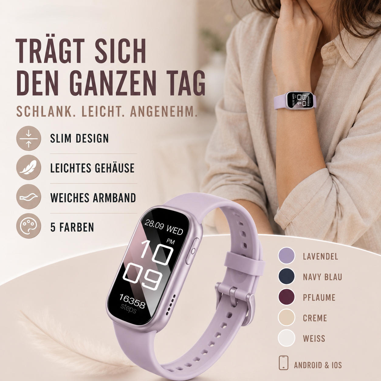 Nordspur | PulseTrack One Smartwatch | 7 Tage Akku & Schnellladung