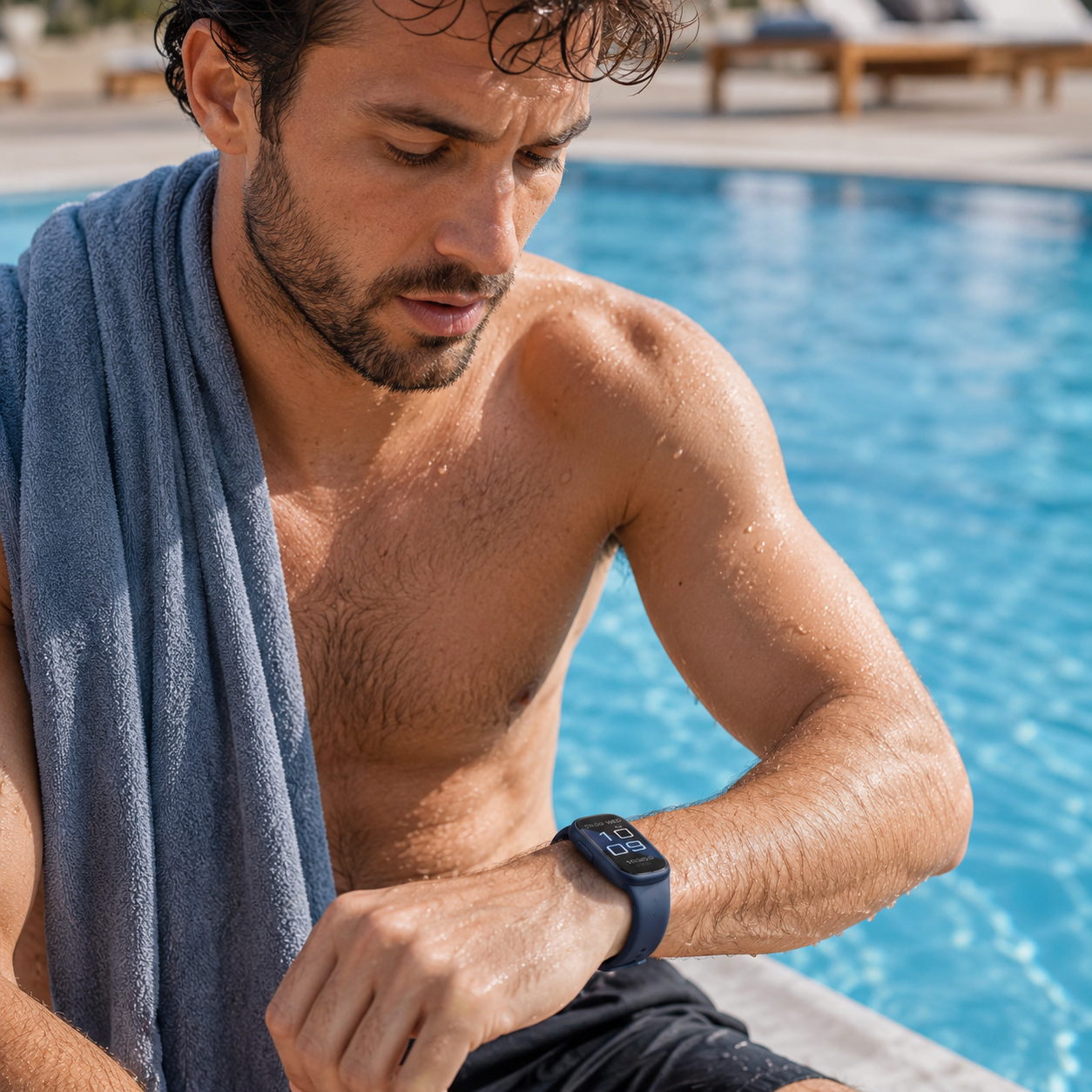Nordspur | PulseTrack One Smartwatch wasserfest | IP68, auch beim Schwimmen