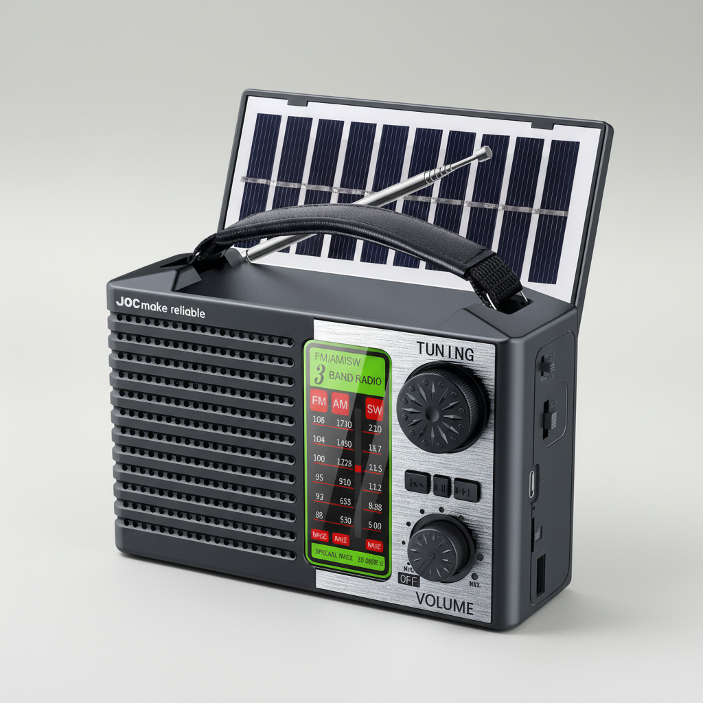 Tragbares Solarradio Bluetooth AM FM KW Empfänger