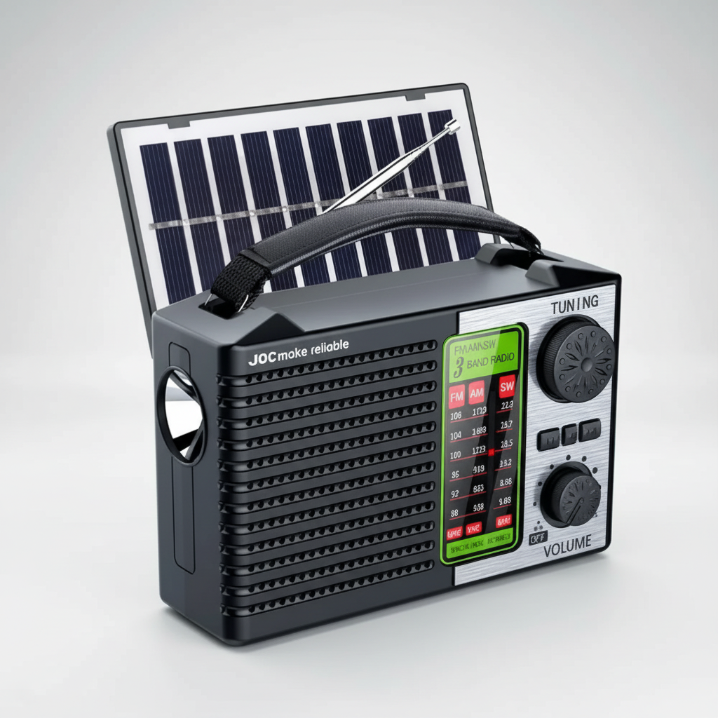 Tragbares Solarradio Bluetooth AM FM KW Empfänger