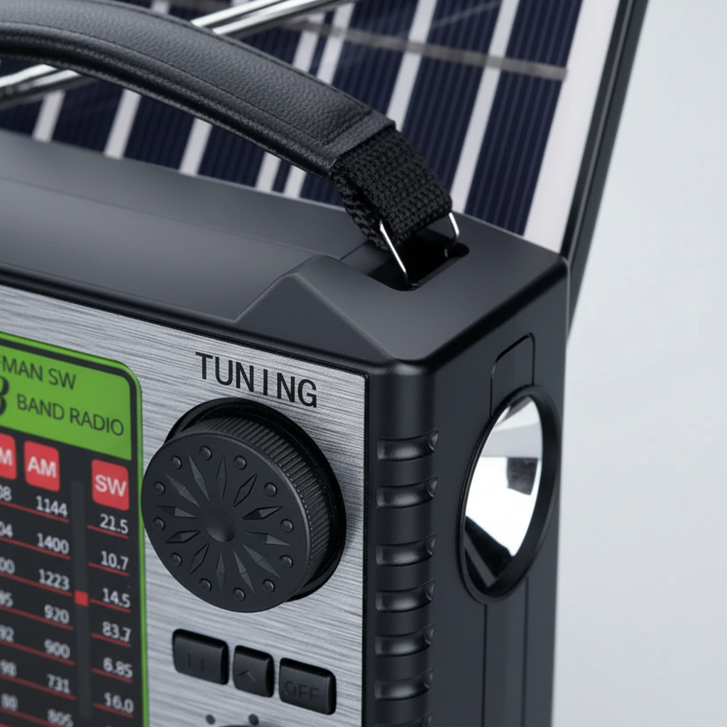 Tragbares Solarradio Bluetooth AM FM KW Empfänger