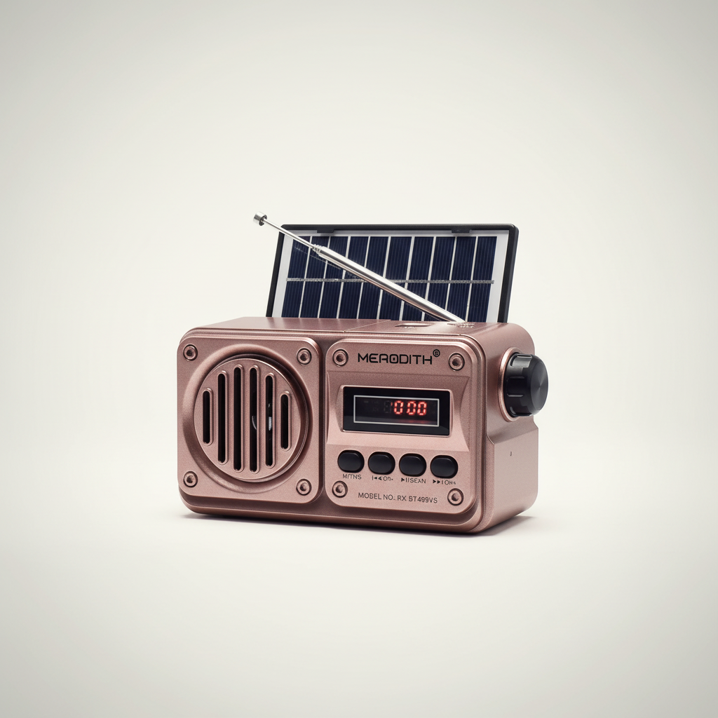 Tragbares Solarradio mit Bluetooth und Notfallakku
