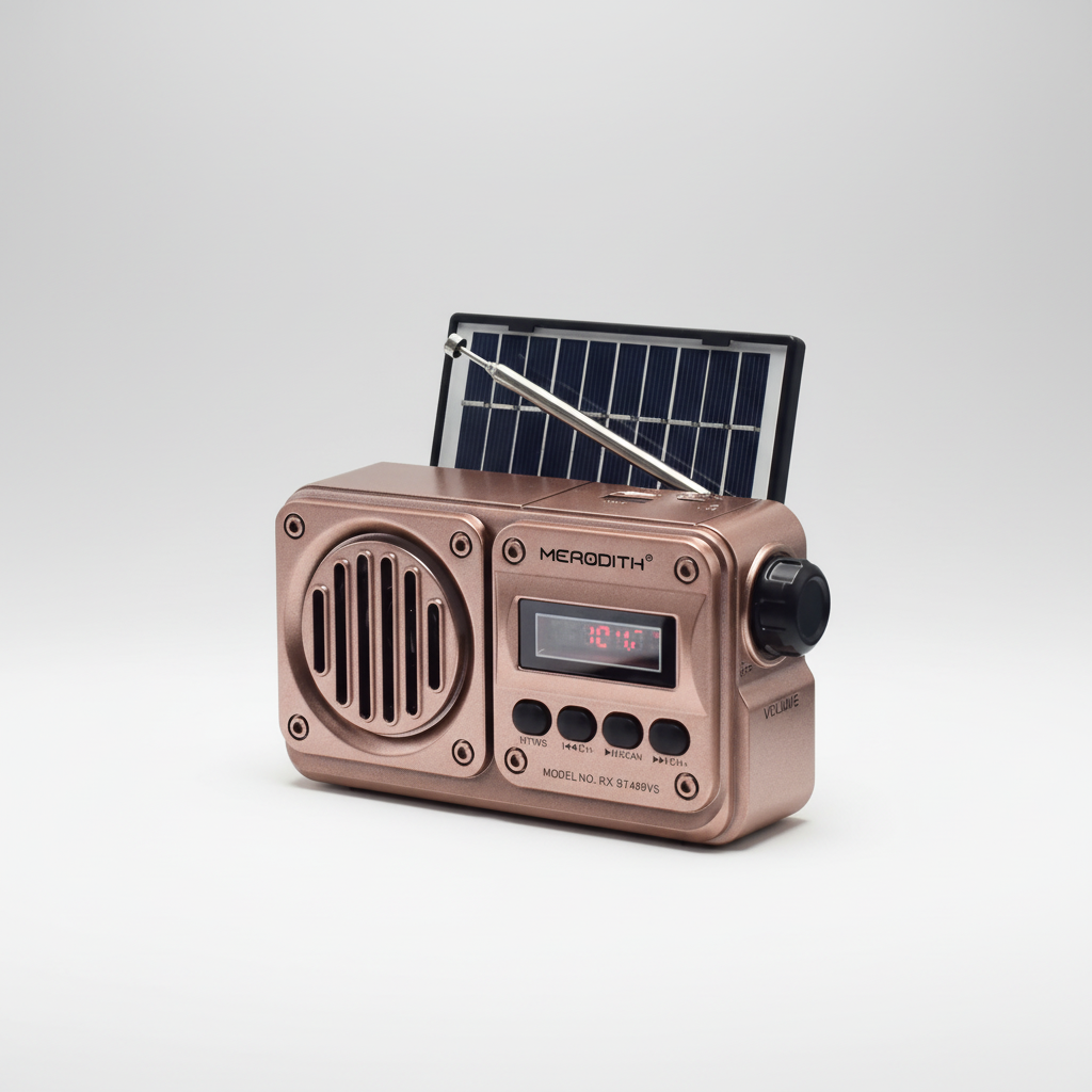 Tragbares Solarradio mit Bluetooth und Notfallakku