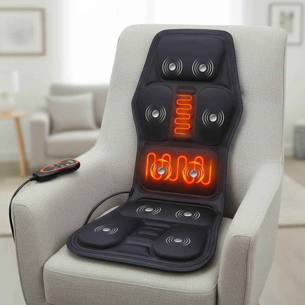 Beheiztes Massagekissen Rücken Infrarotwärme Vibrationsmassage