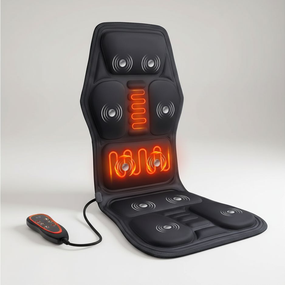 Beheiztes Massagekissen Rücken Infrarotwärme Vibrationsmassage