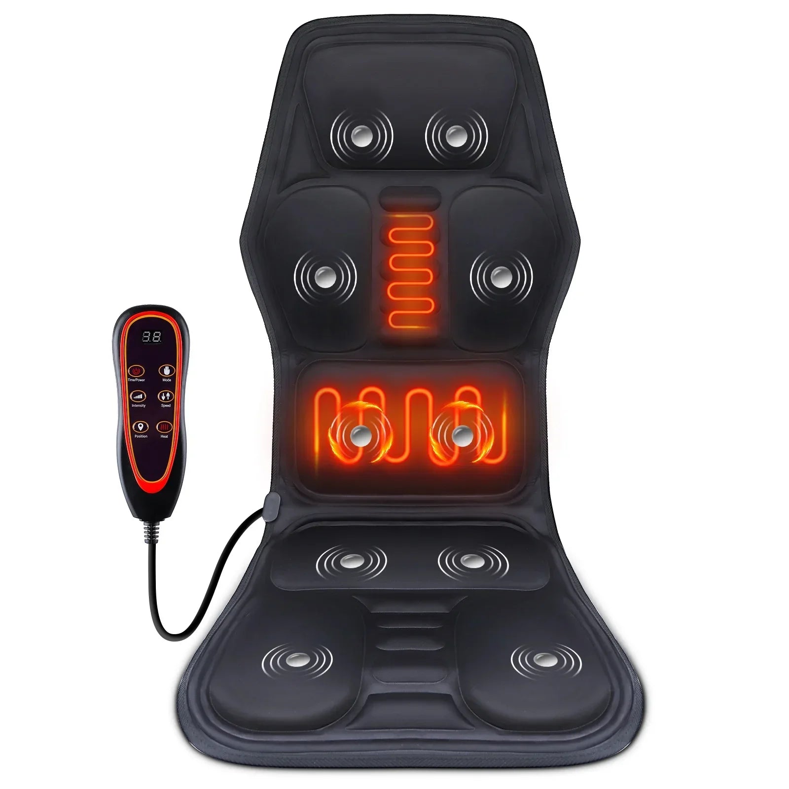 Beheiztes Massagekissen Rücken Infrarotwärme Vibrationsmassage