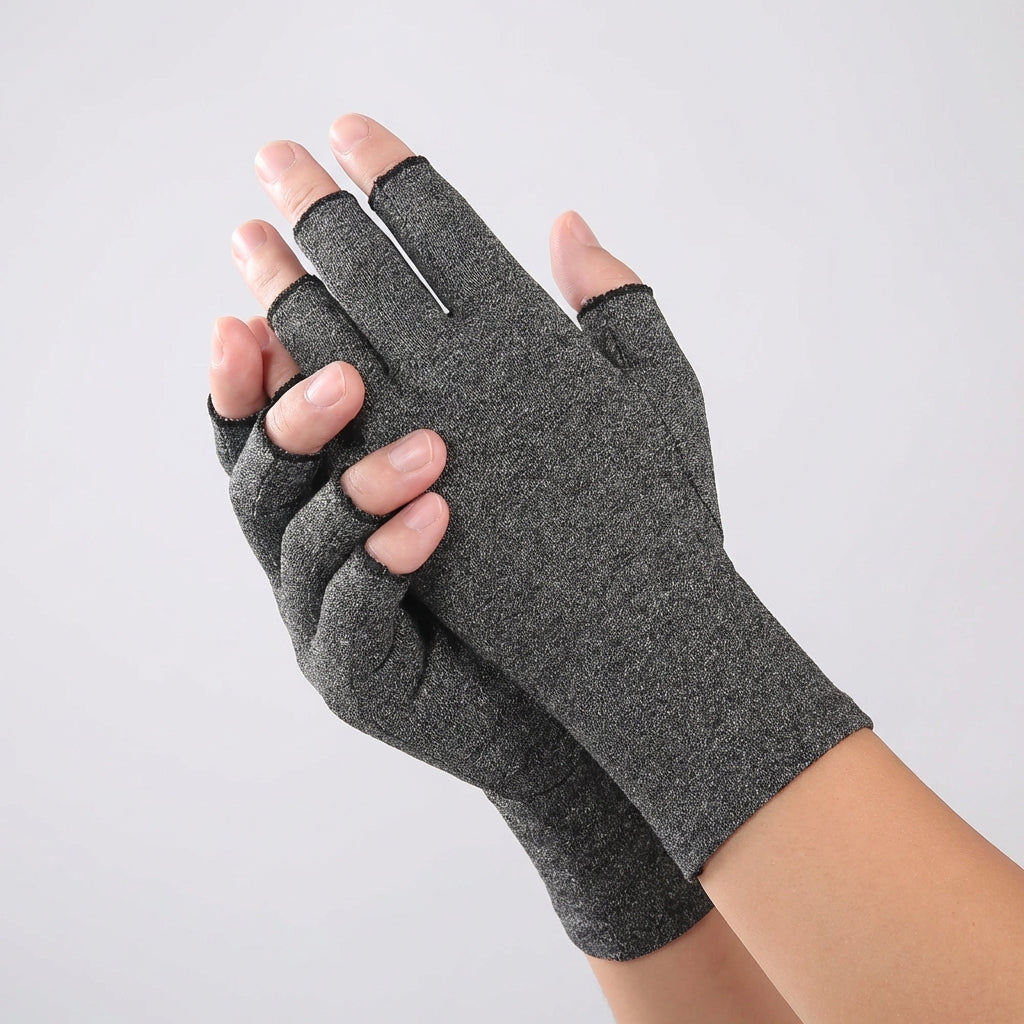 Halbfinger Kompressionshandschuhe für Arthrose und Handgelenkstütze