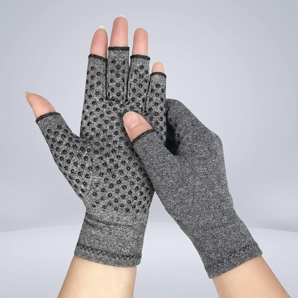Fingerlose Kompressionshandschuhe bei Arthritis und Handgelenkschmerzen