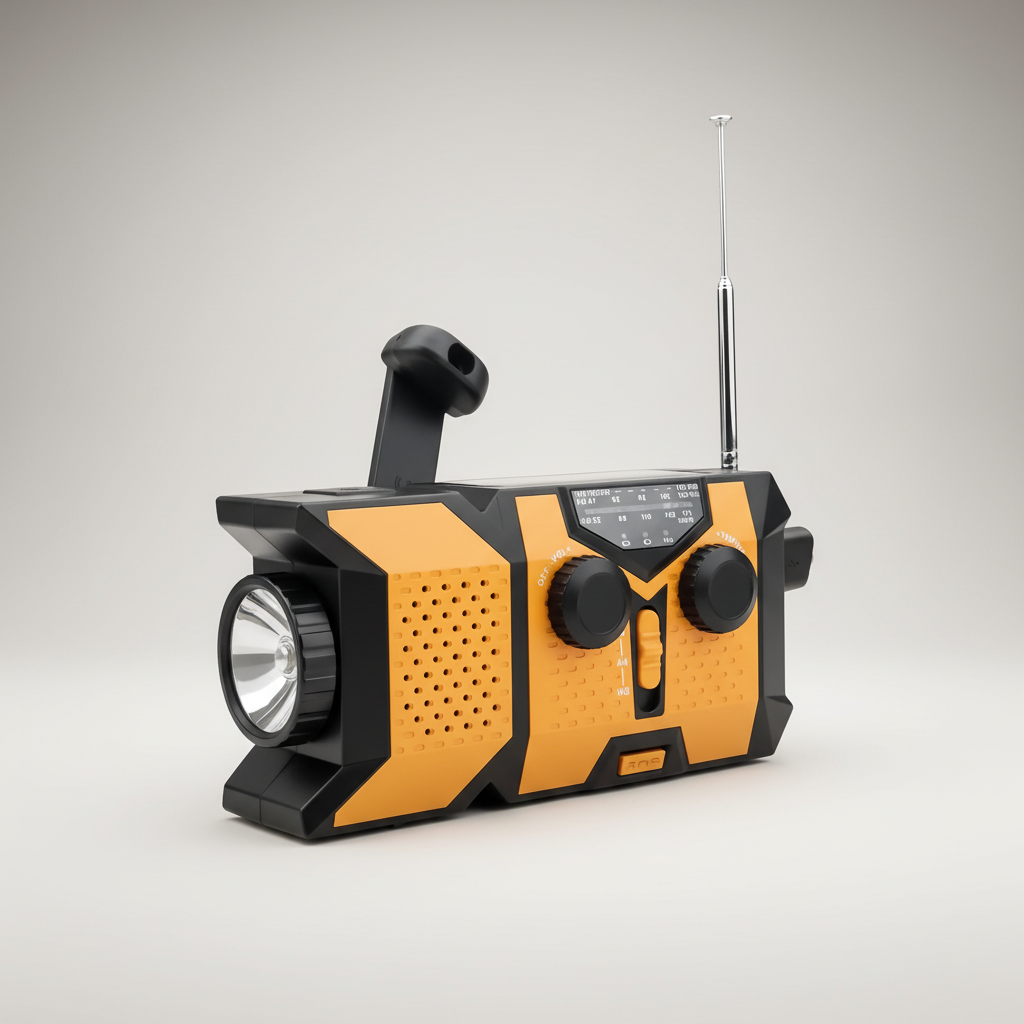 Notfallradio mit Handkurbel tragbar Solarladung LED-Taschenlampe