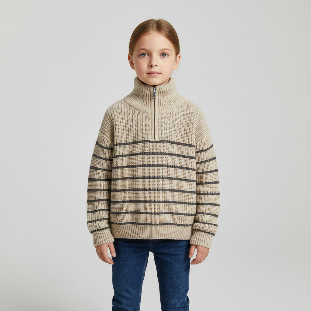 Nordspur | Rib Knit Half Zip Sweater