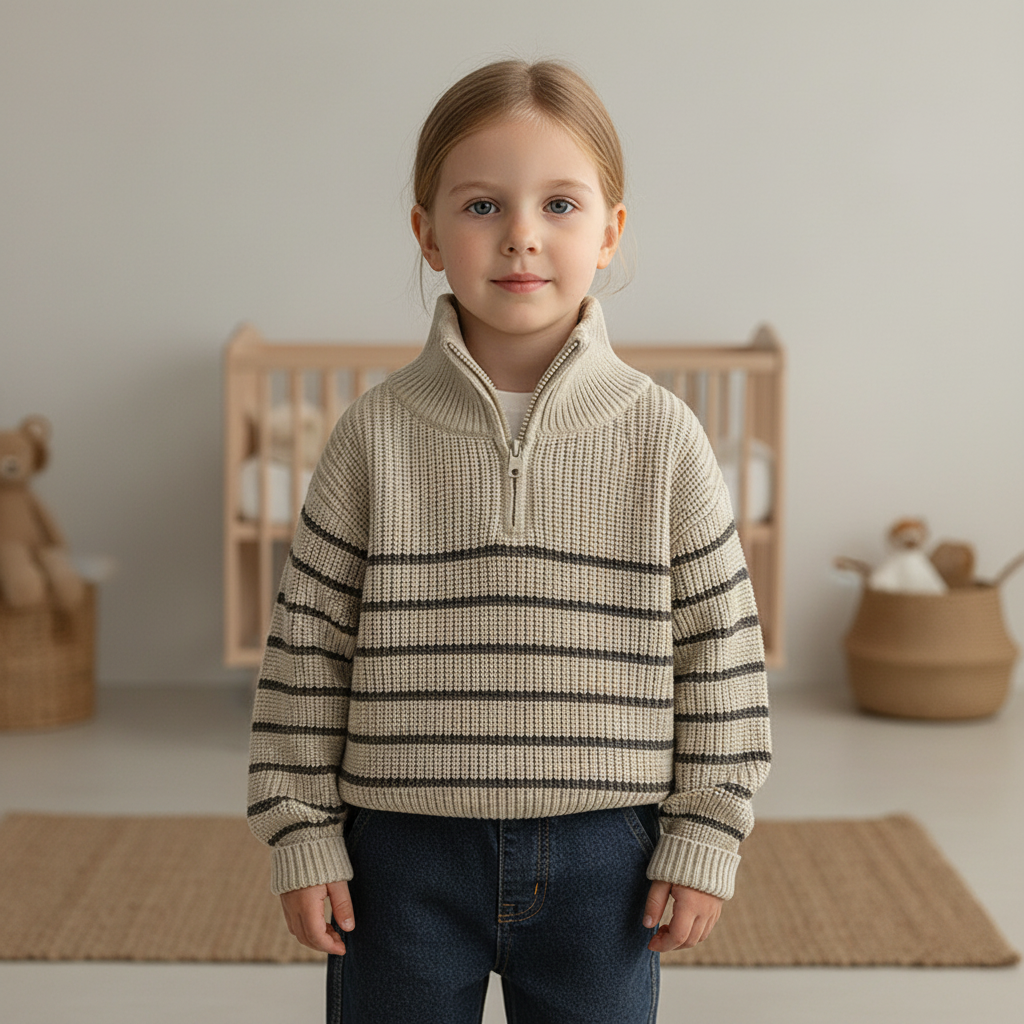 Nordspur | Rib Knit Half Zip Sweater
