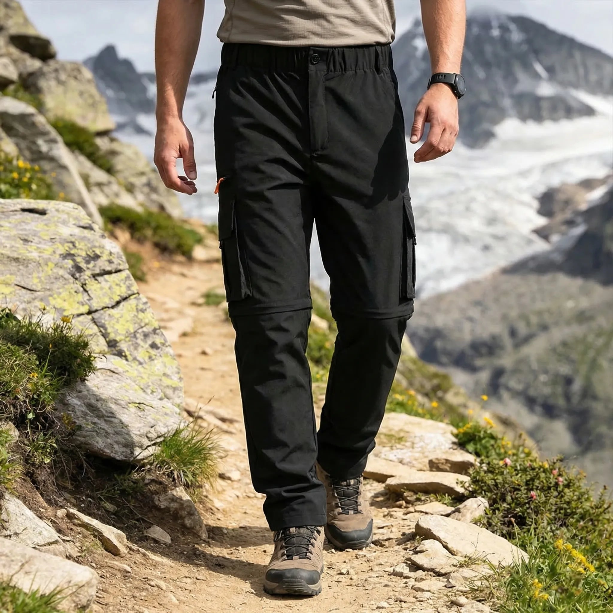 Herren Cargo-Hose mit abzippbaren Beinen für Outdoor-Aktivitäten