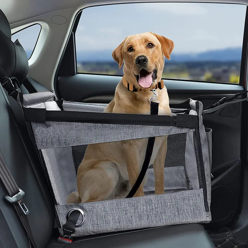 Hunde-Autotransportbox mit Netzseiten wasserdicht und tragbar