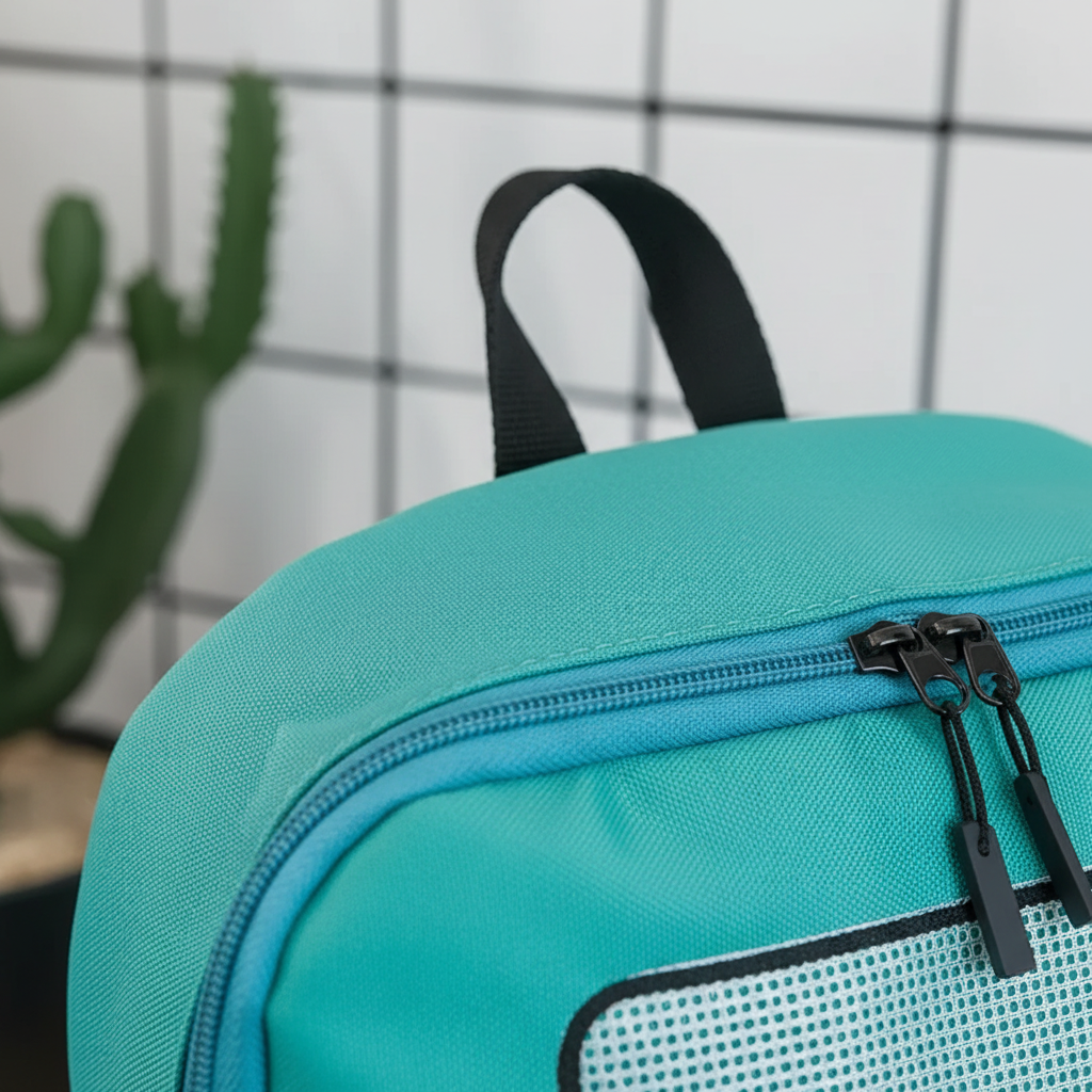 Süßer Cartoon-Roboter-Rucksack mit besticktem Design und gepolsterten Trägern
