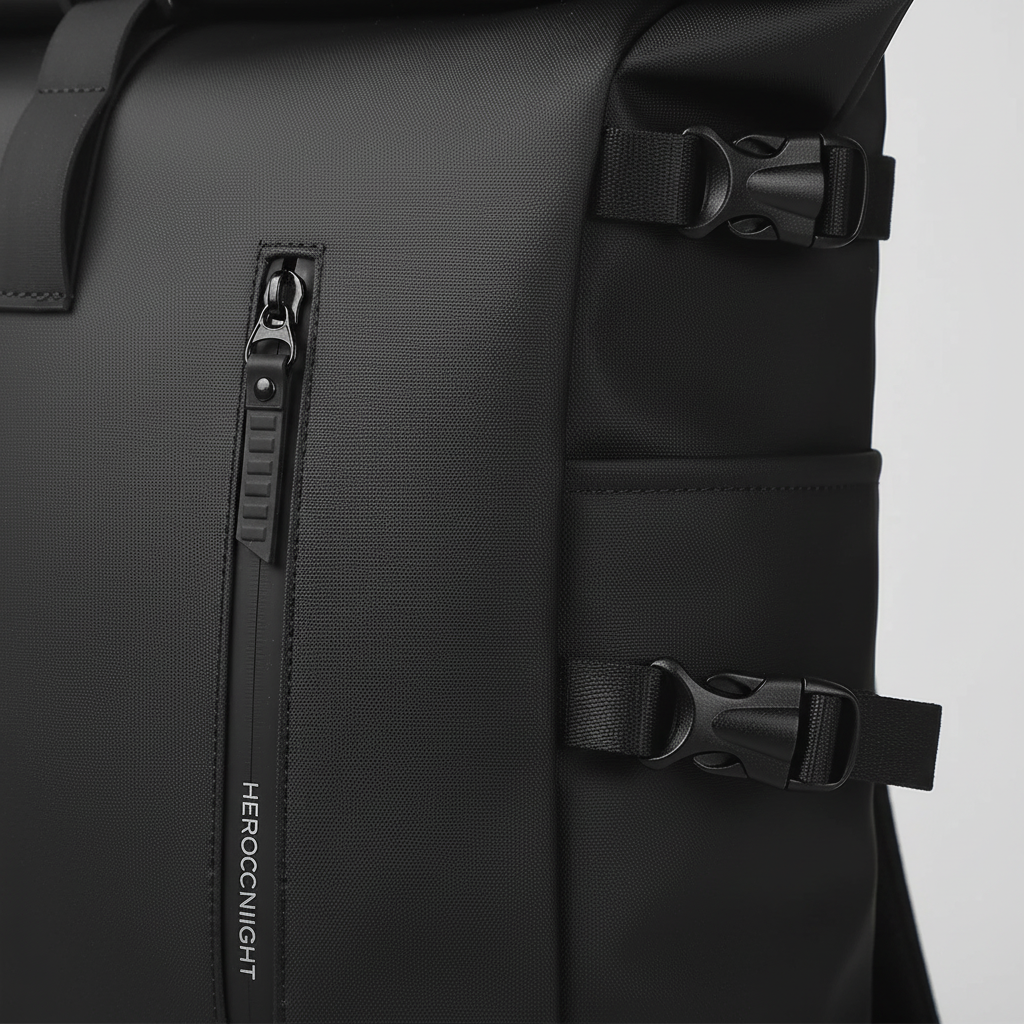Wasserdichter Rolltop-Rucksack mit USB-Anschluss und Laptop-Fach