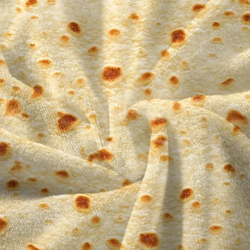 Runde Wurfdecke Tortilla-Muster Korallenfleece weich tragbar