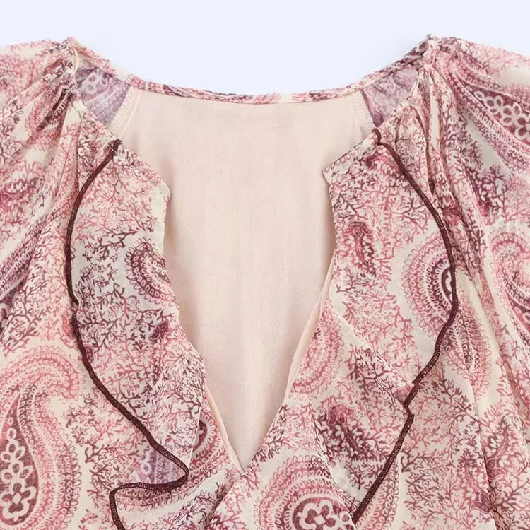 Nordspur | Ruffara Vintage Paisley Print Midi Dress