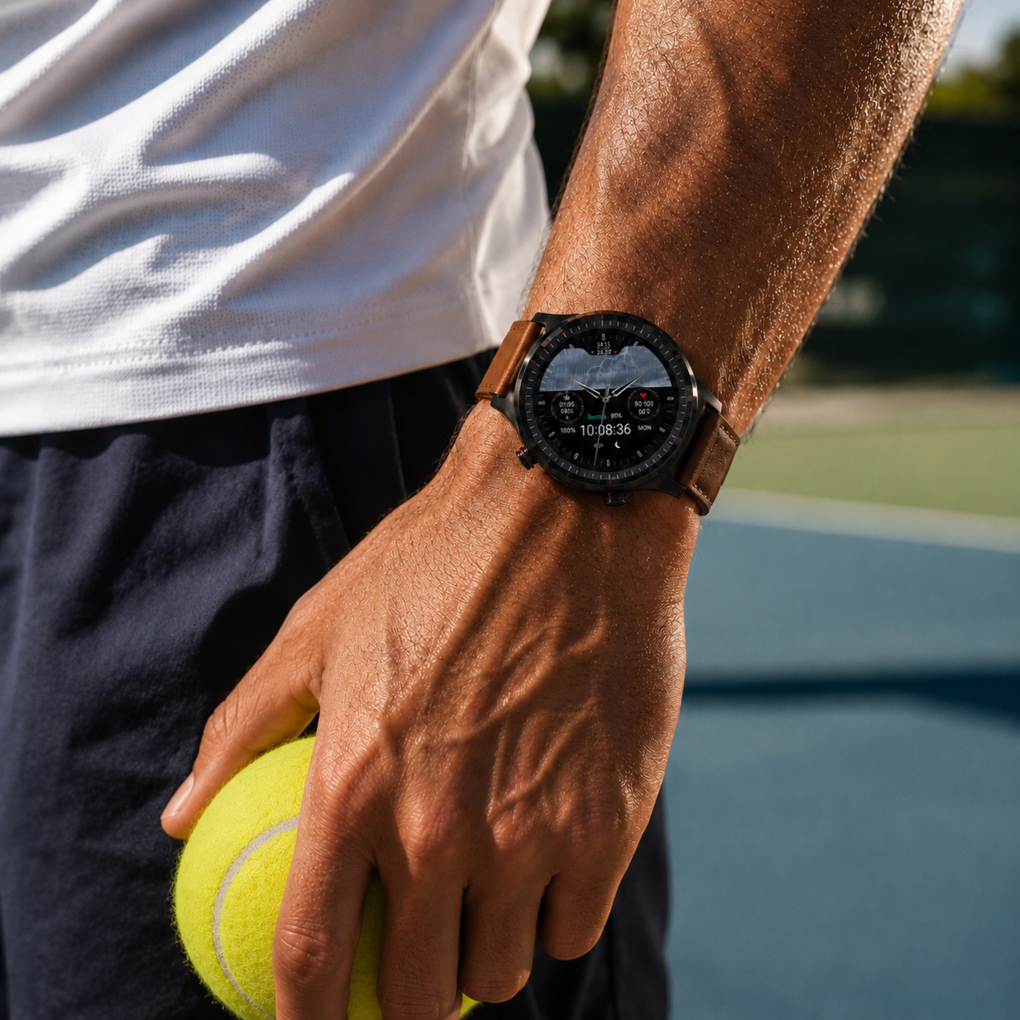 Nordspur | Runde HD Touchscreen Smartwatch für Männer