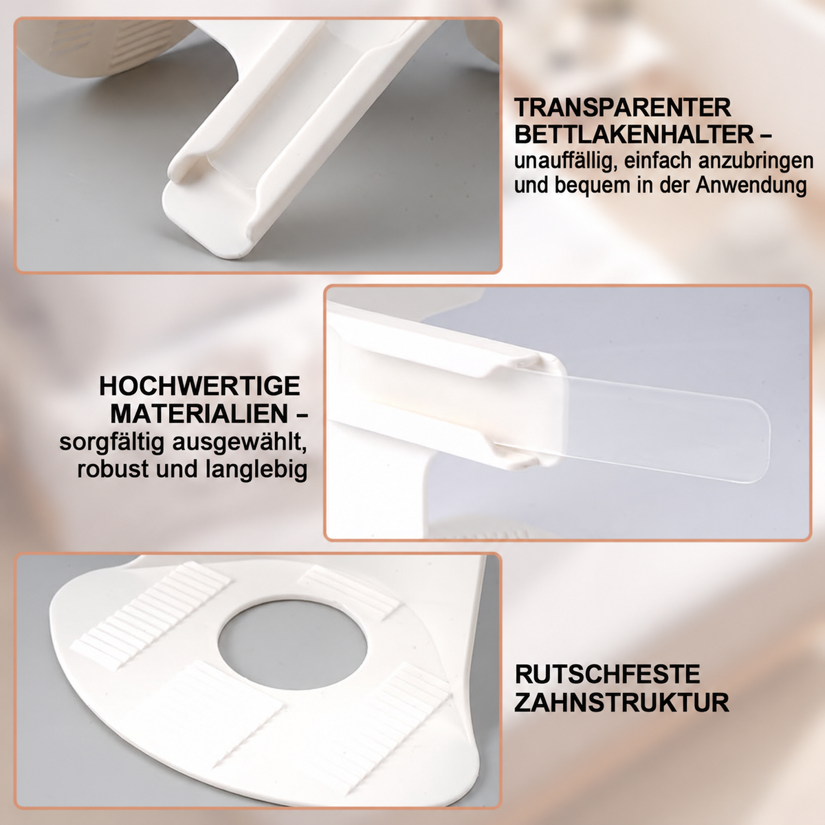 Nordspur | Rutschfeste Betteckenclips