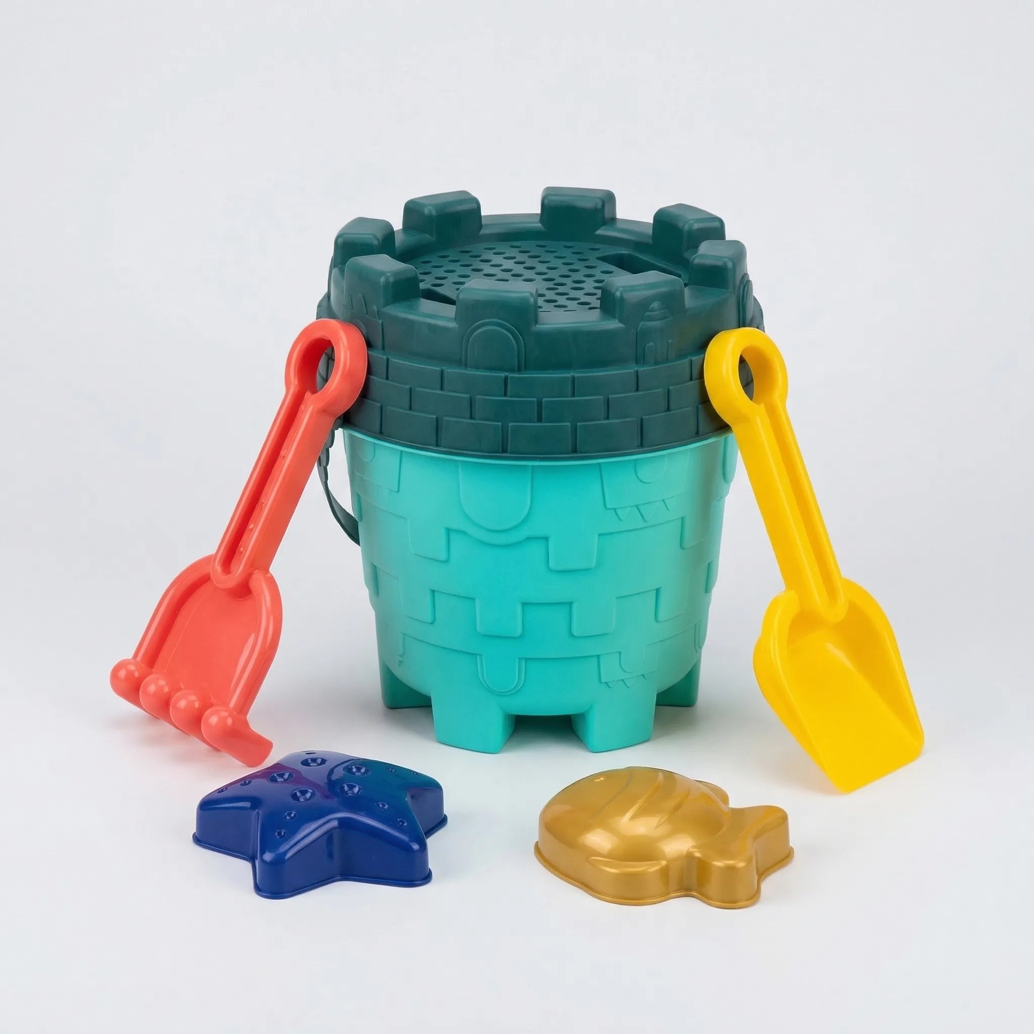 Kinder Strandspielzeug Set mit Schubkarre, Sandmühle und Förmchen für Sandspiele