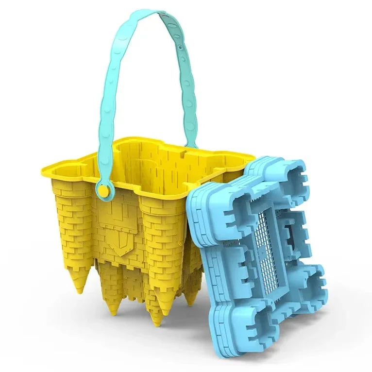 Kinder Sandspielzeug Set mit Burg Eimer, Schaufel und Gießkanne für Strand und Sandkasten
