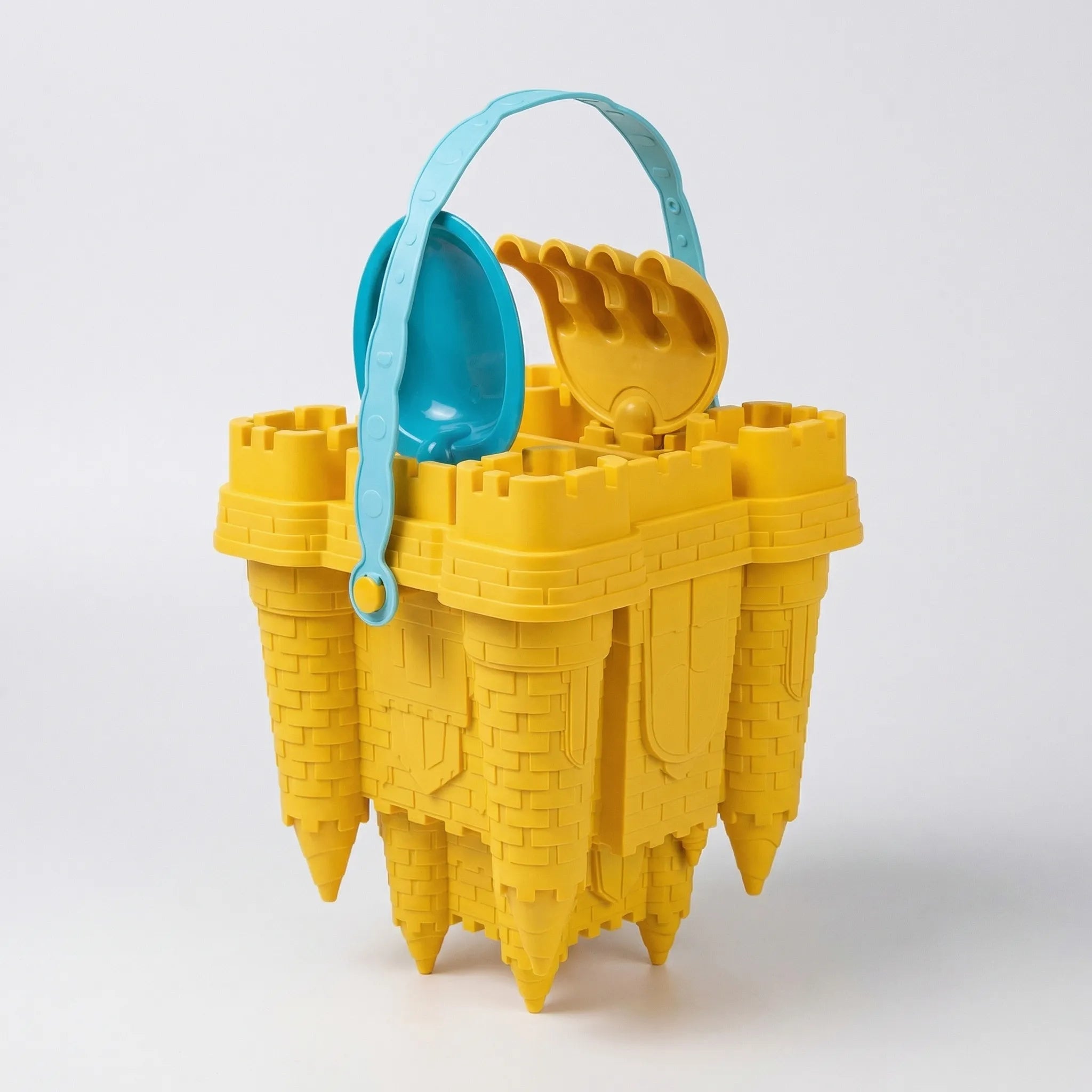 Kinder Sandspielzeug Set mit Burg Eimer, Schaufel und Gießkanne für Strand und Sandkasten