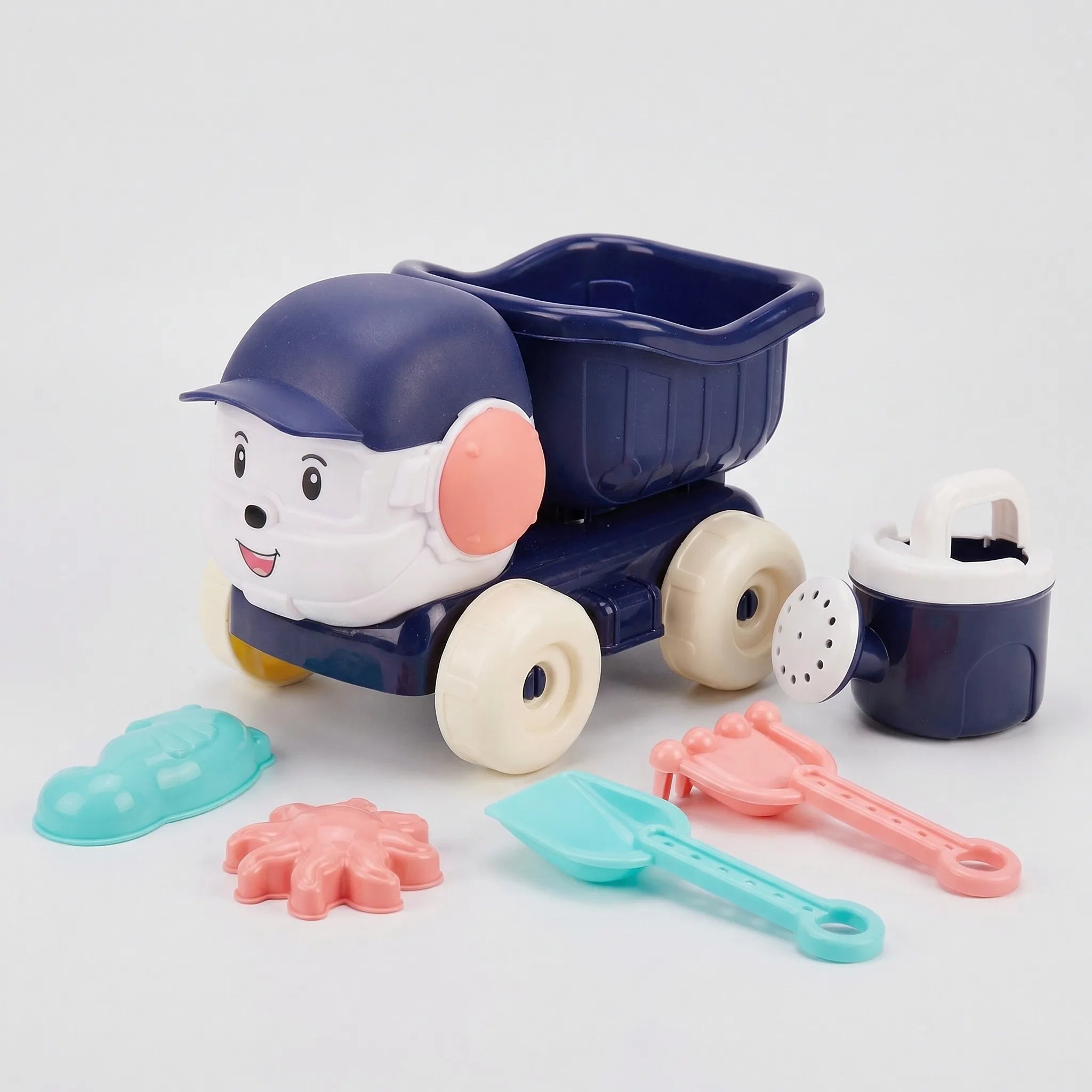 Sandspielzeug Set für Kinder mit Sandrad, Schaufel und Förmchen für Strand und Garten