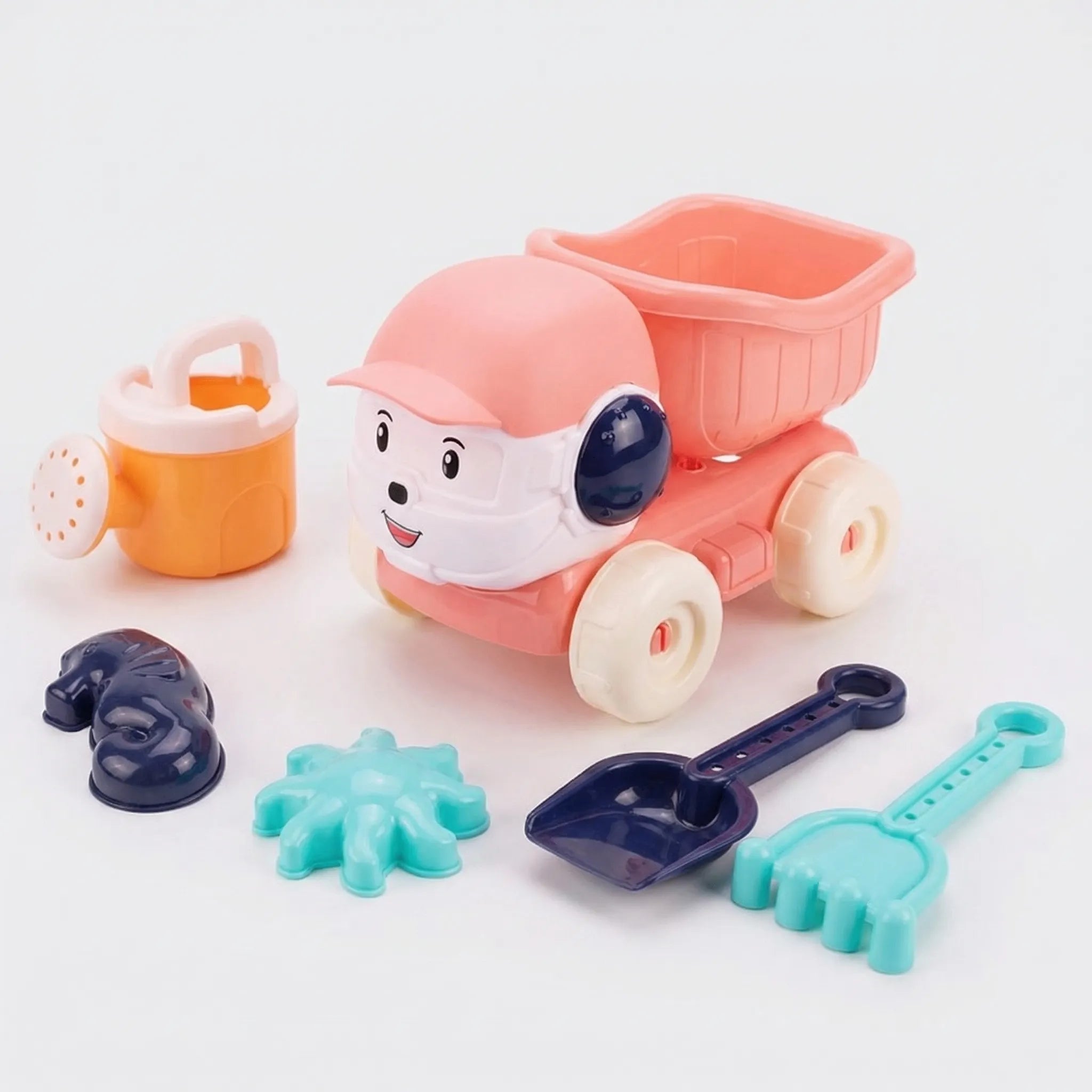 Sandspielzeug Set für Kinder mit Sandrad, Schaufel und Förmchen für Strand und Garten