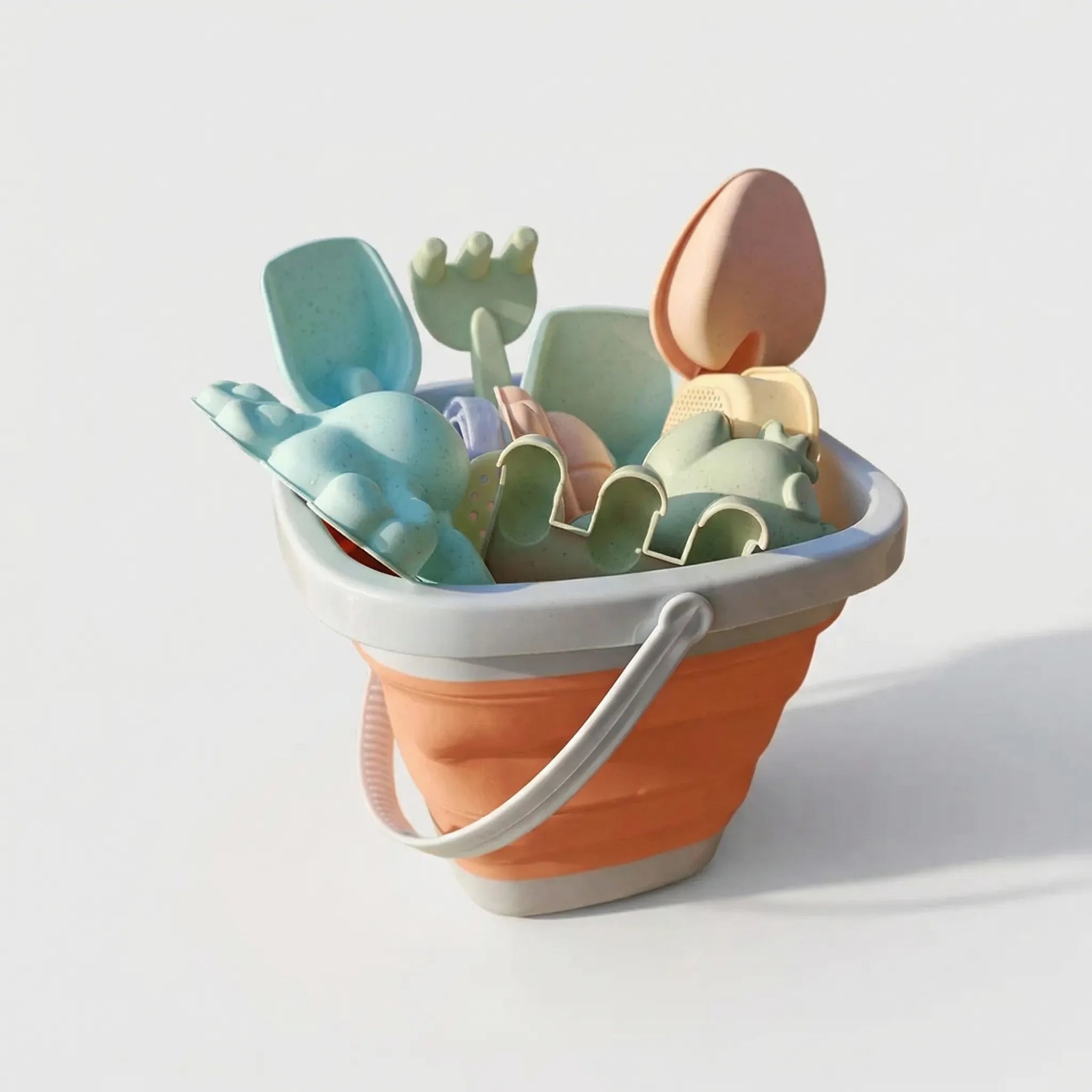 Sandspielzeug Set Kinder faltbarer Eimer Spaten Sieb Tierformen