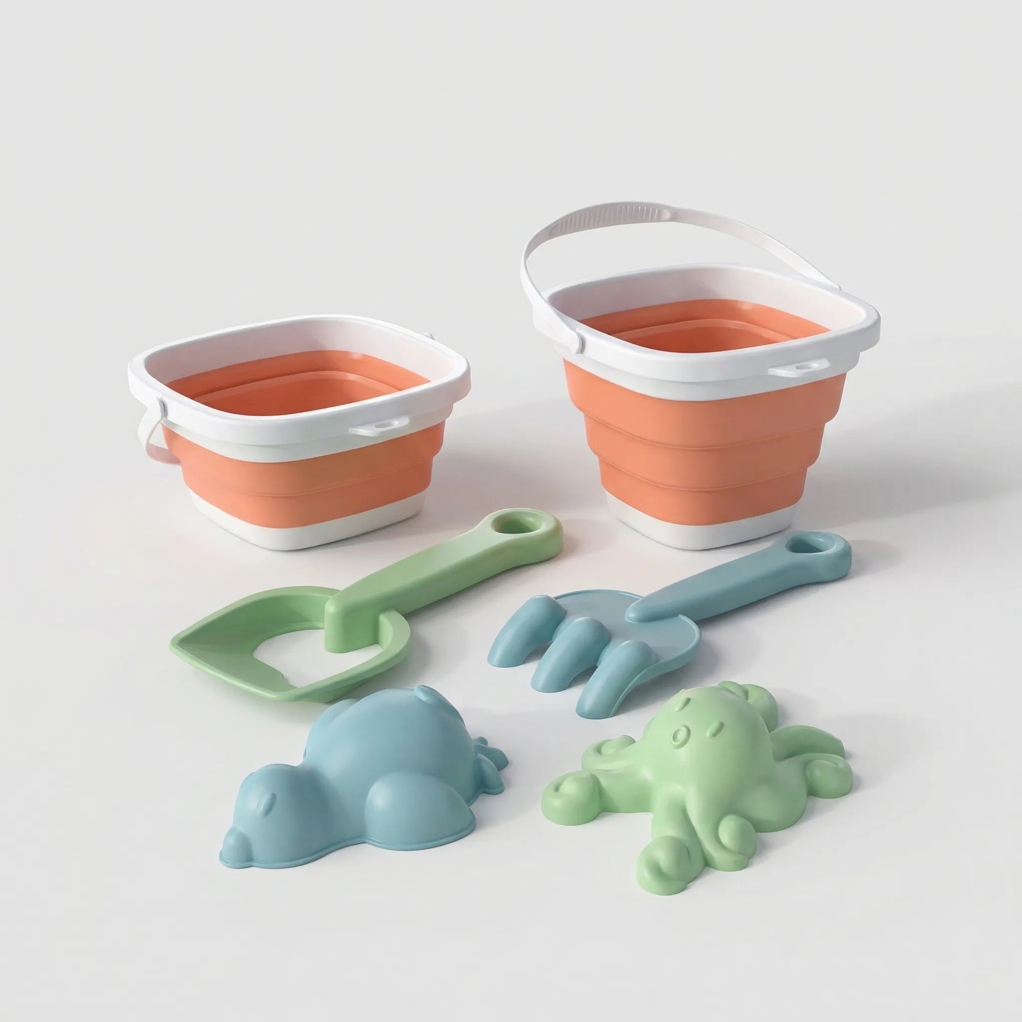 Sandspielzeug Set Kinder faltbarer Eimer Spaten Sieb Tierformen