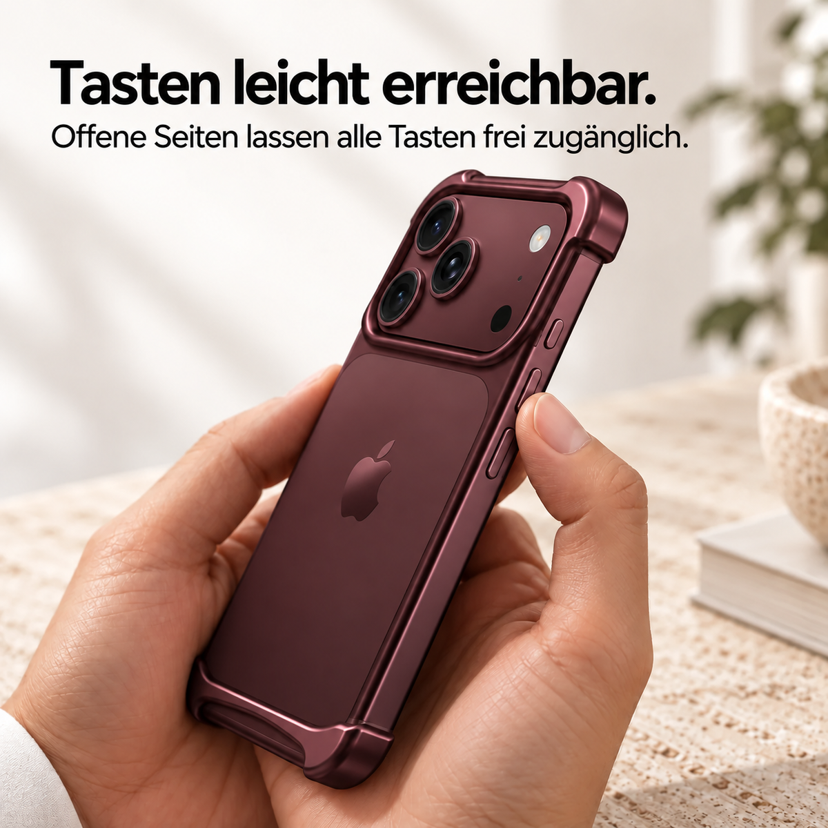 Nordspur | Schlanke Aluminium-iPhone-Bumper-Hülle – Stoßfeste Minimalistische Schutzhülle
