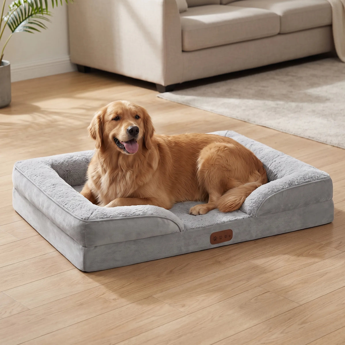 Nordspur | Schlummerix Orthopädisches Hundesofa Mit Gepolstertem Rand