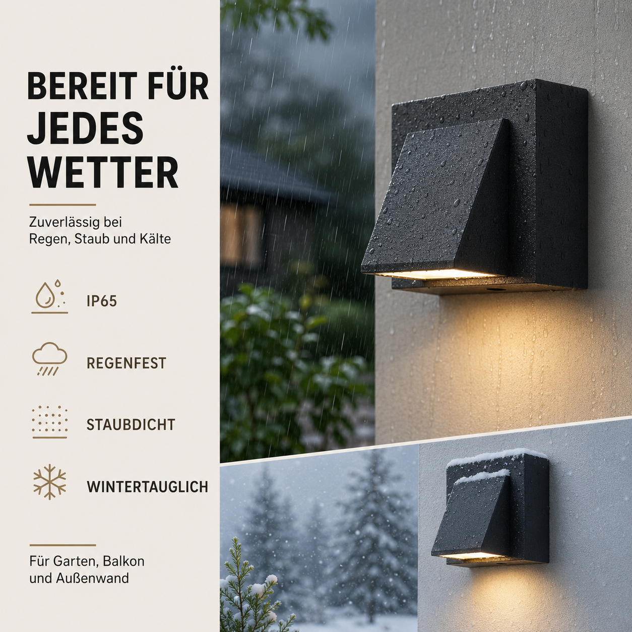 Nordspur | Sconcera IP65-zertifizierte Outdoor-Wandleuchte
