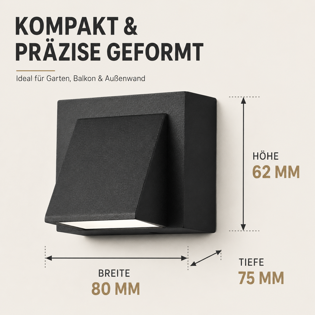 Nordspur | Sconcera IP65-zertifizierte Outdoor-Wandleuchte
