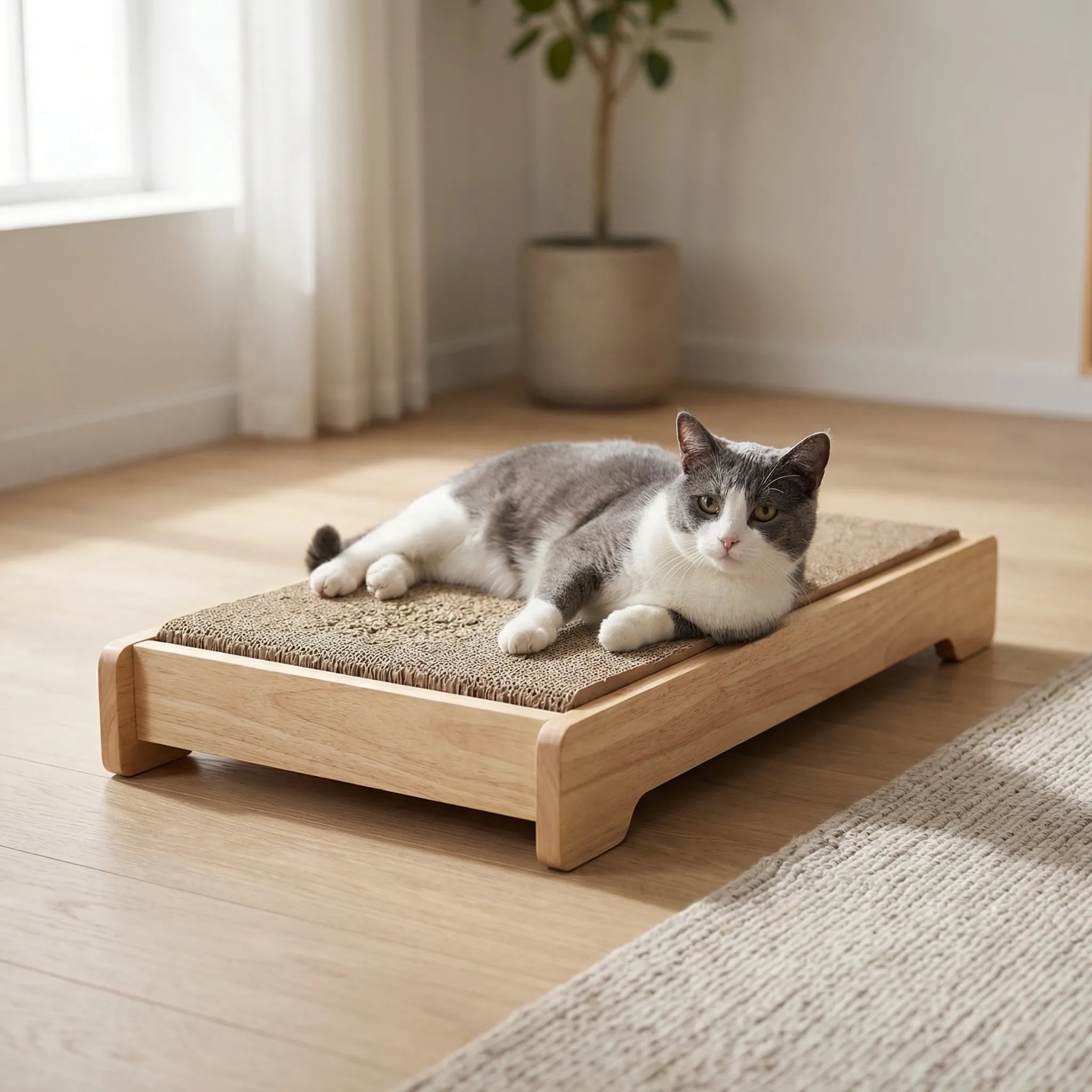 Katzen Kratzplatte Ersatz Wellpappe gebogen für Kratzmöbel