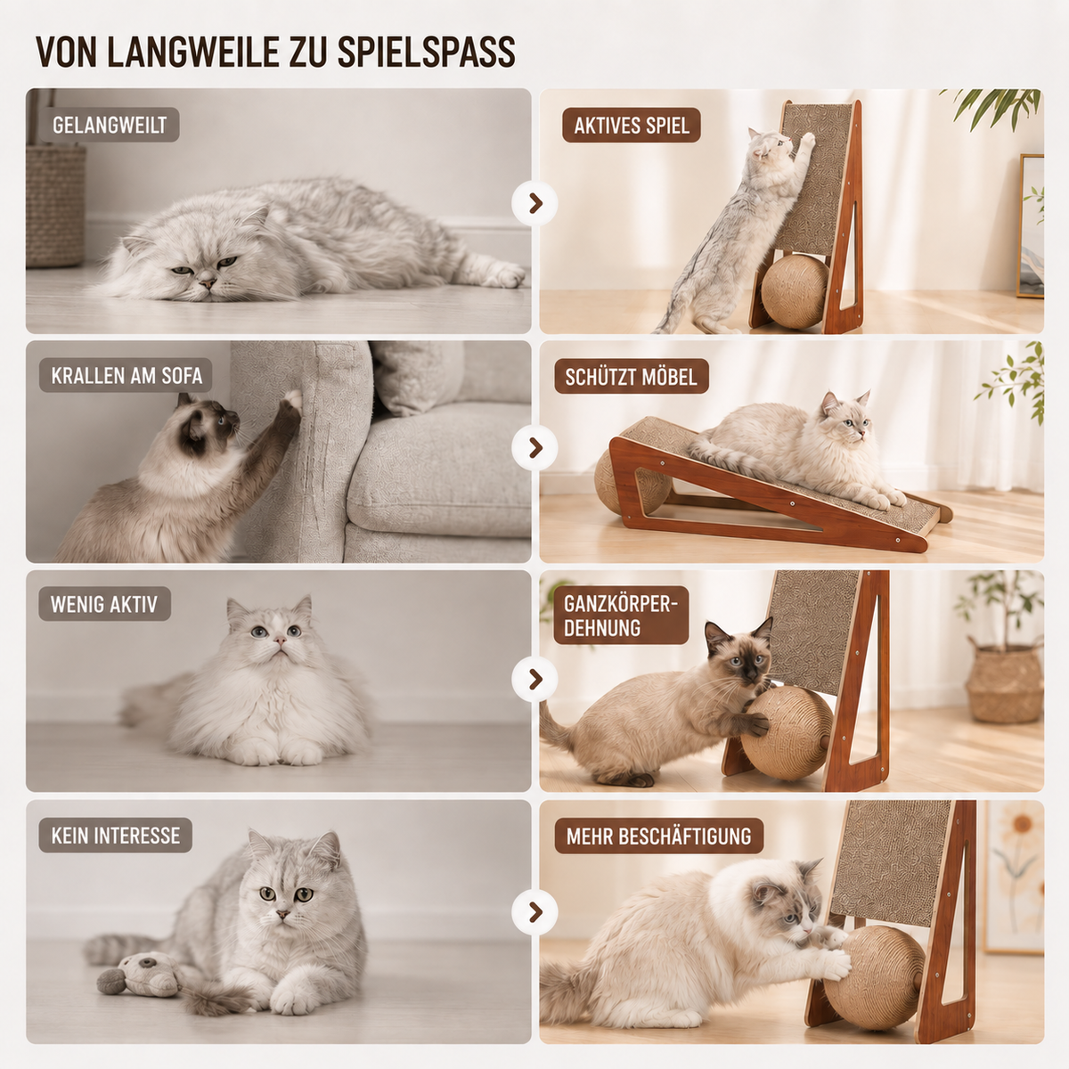 Nordspur | Scratchwell Vertikales Wand-Kratzbrett für Katzen