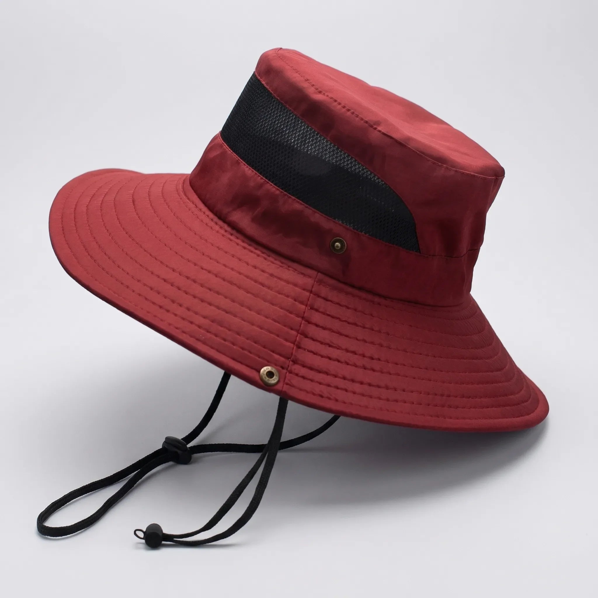 Breitkrempiger Outdoor Sonnenhut mit UV-Schutz und Netzeinsätzen