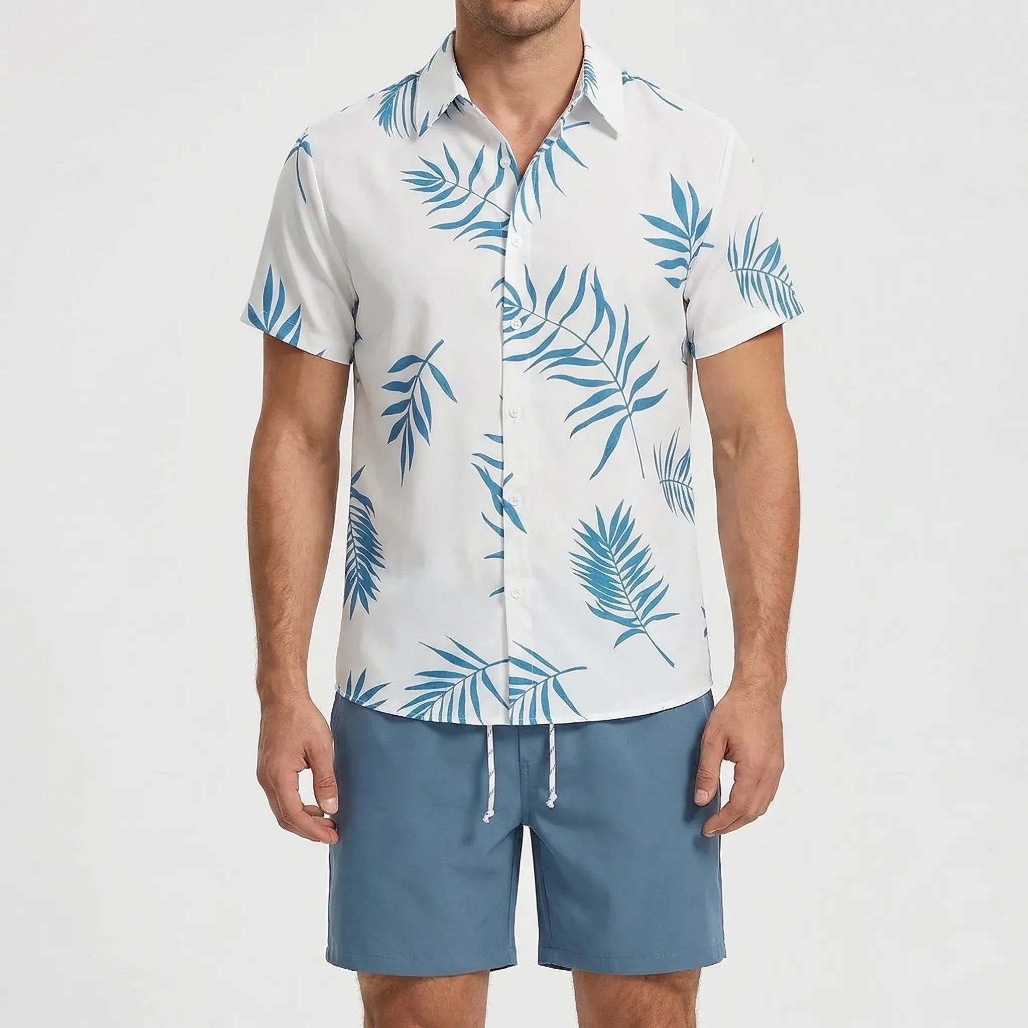 Herren Hawaii Hemd Shorts Set für Sommer und Freizeit