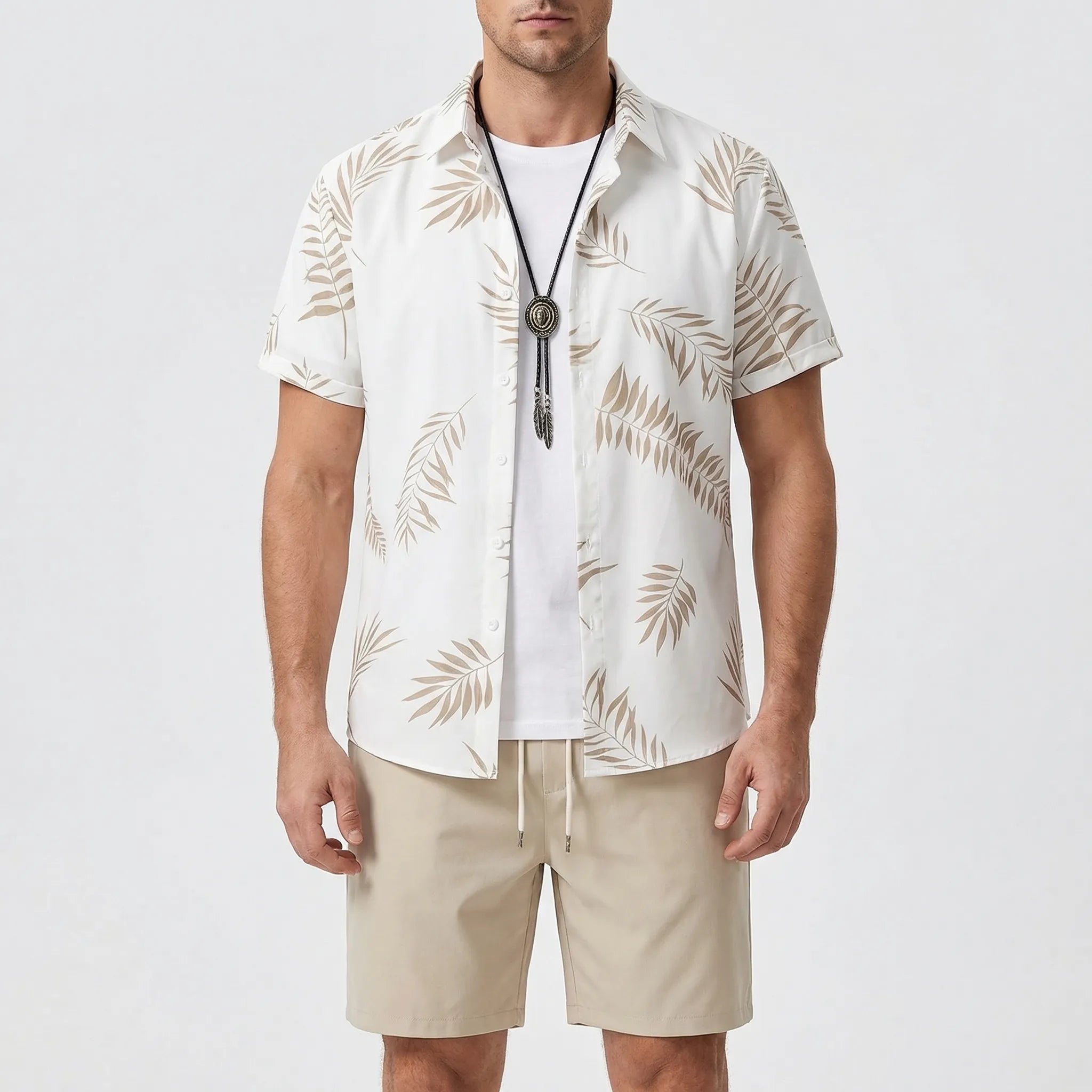 Herren Hawaii Hemd Shorts Set für Sommer und Freizeit
