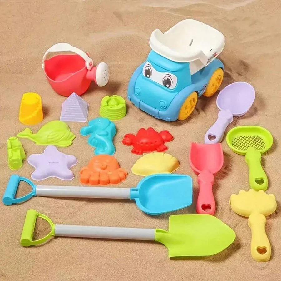 Strandspielzeug Set für Kinder mit Sandformen und Schaufel