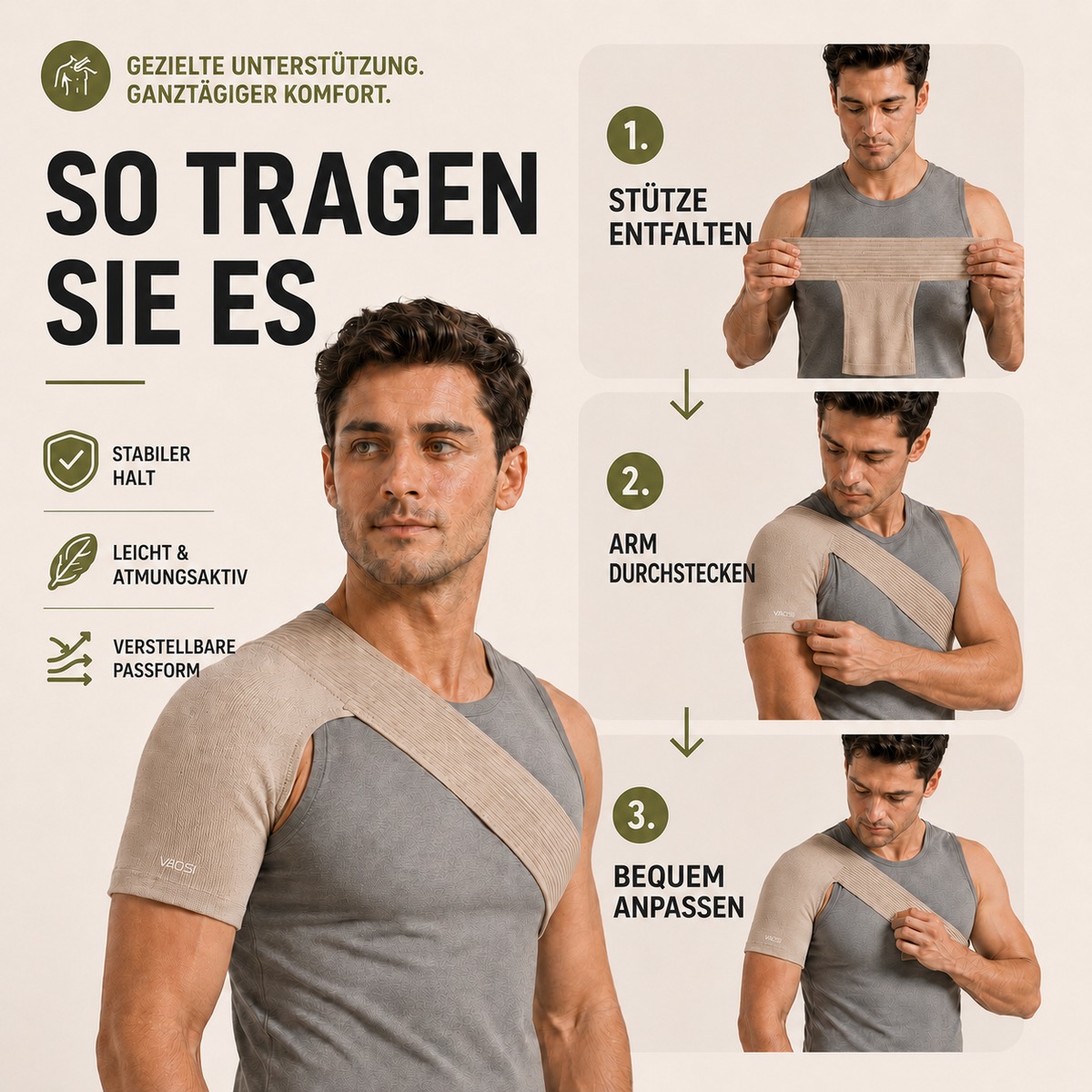 Nordspur | Shouldrax Elastische Schulterstützenhülse