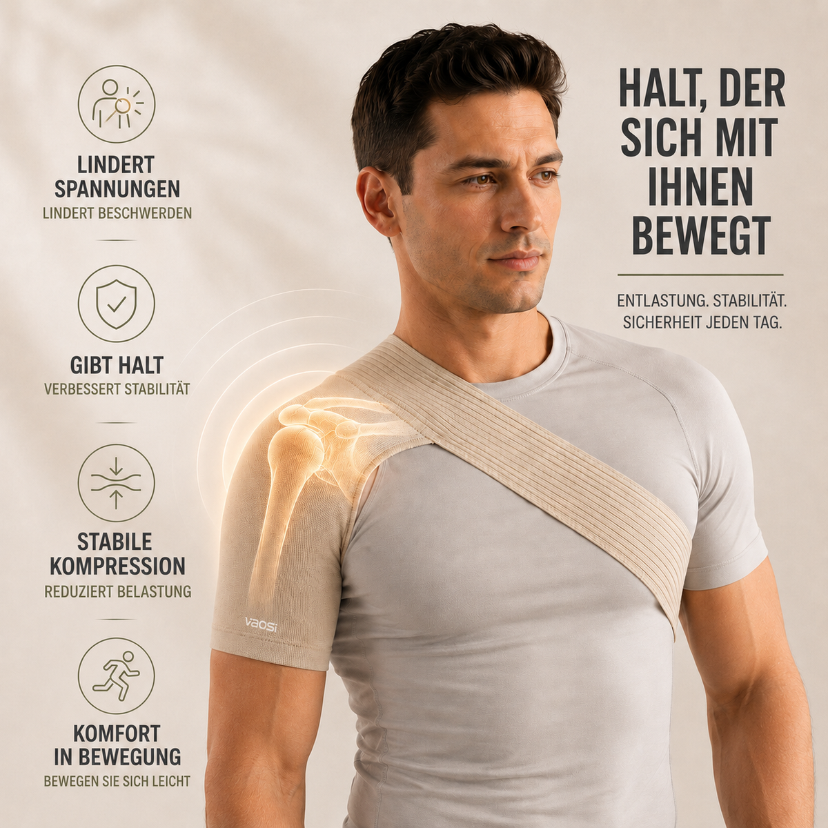Nordspur | Shouldrax Elastische Schulterstützenhülse